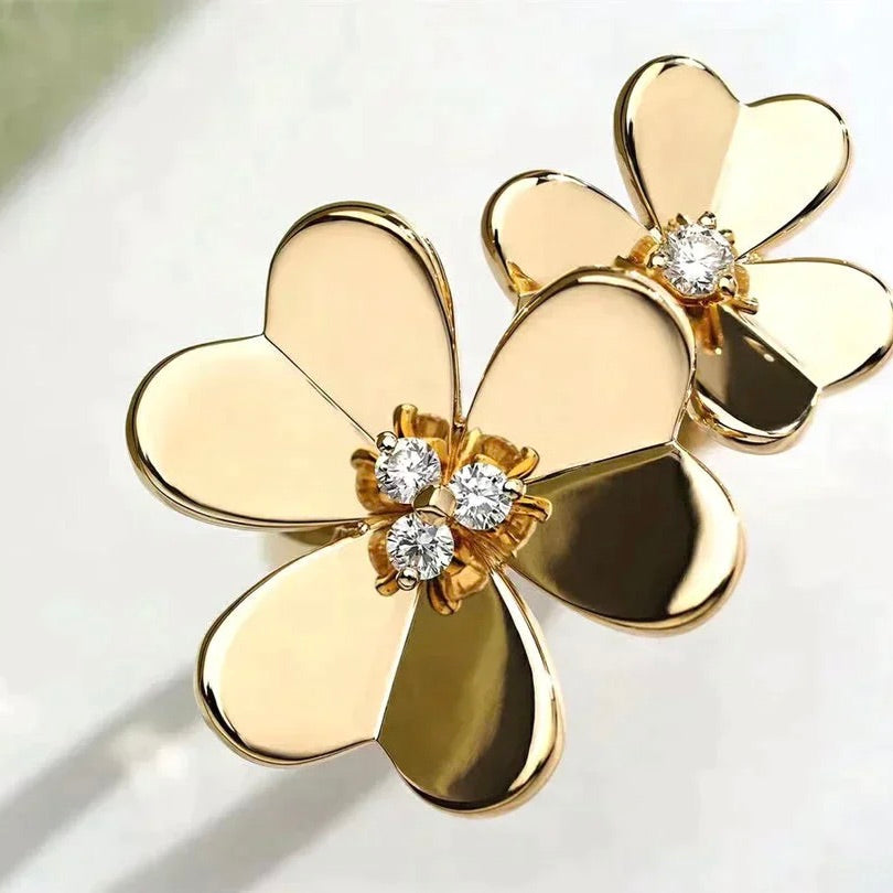 [⭐⭐JeweliWhal]CLOVER COMOS GOLD DIAMOND RING