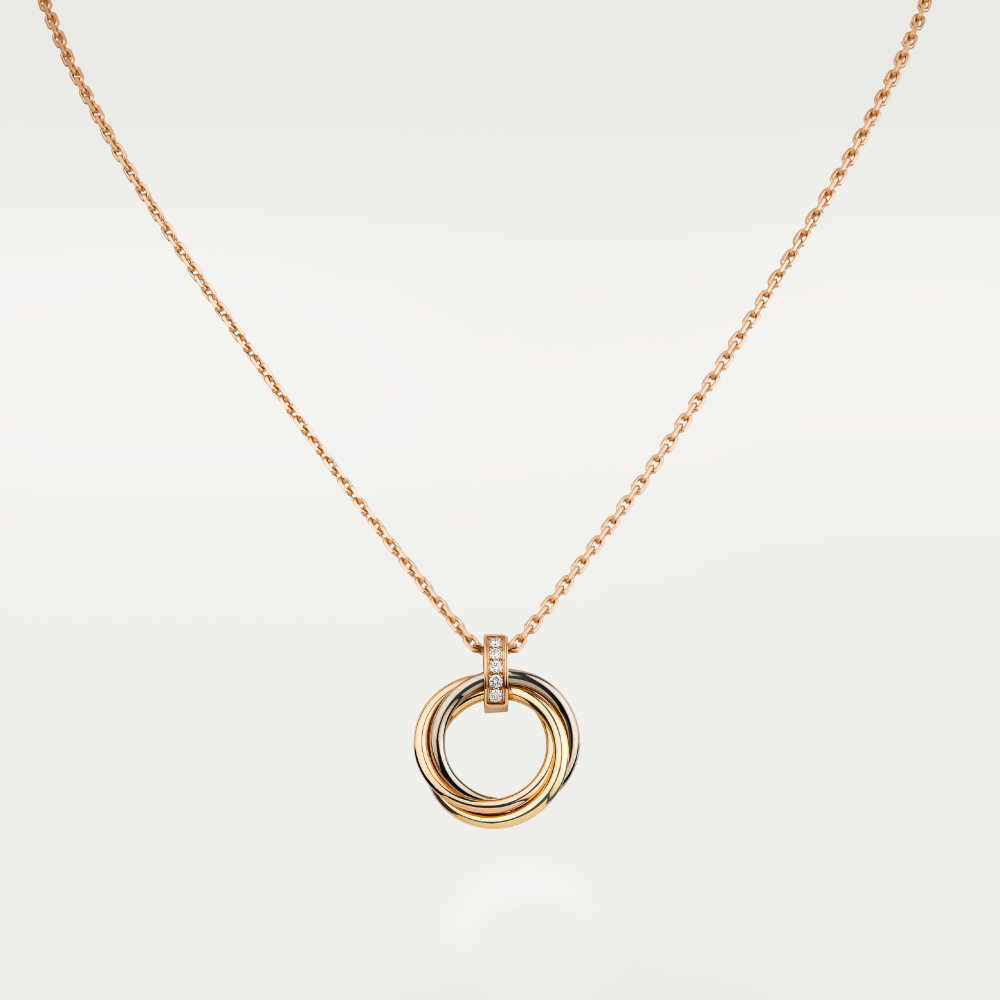 [⭐⭐JeweliWhal]TRINITY NECKLACE GOLD  DIAMONDS