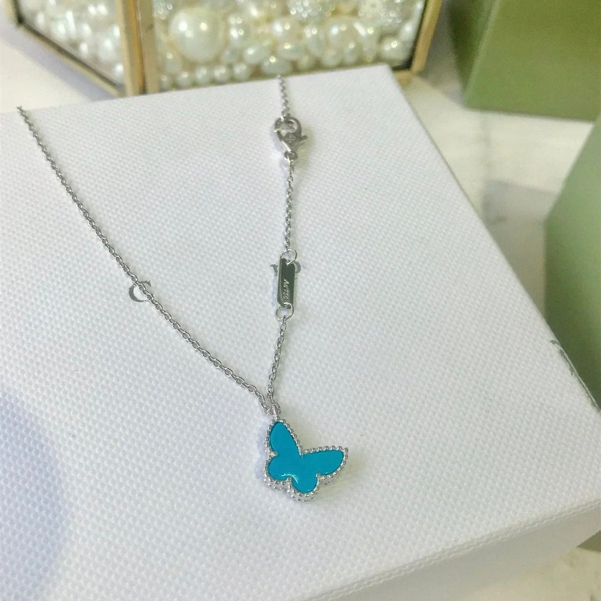 [⭐⭐JeweliWhal]SCHMETTERLING TÜRKIS SCHMETTERLING ARMBAND SILBER
