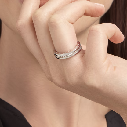 [⭐⭐JeweliWhal]ZERO 1 ONE-BAND PAVED DIAMONDS ON THE SPIRAL RING