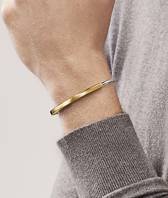 [JeweliWhal]LOCK BRACELET YELLOW AND WHITE GOLD