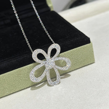 [⭐⭐JeweliWhal]FLOWERLACE NECKLACE FULL DIAMONDS
