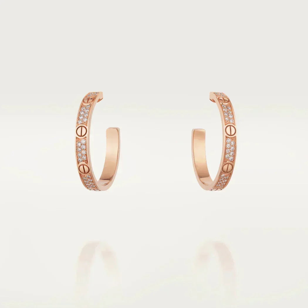 [⭐⭐JeweliWhal]LOVE DIAMANT ROSÉGOLD CREOLEN