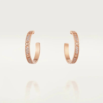 [⭐⭐JeweliWhal]LOVE DIAMANT ROSÉGOLD CREOLEN