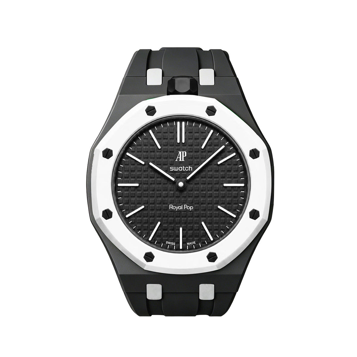 Oak Pop Exklusives Schwarz-Weißes Silikonarmband