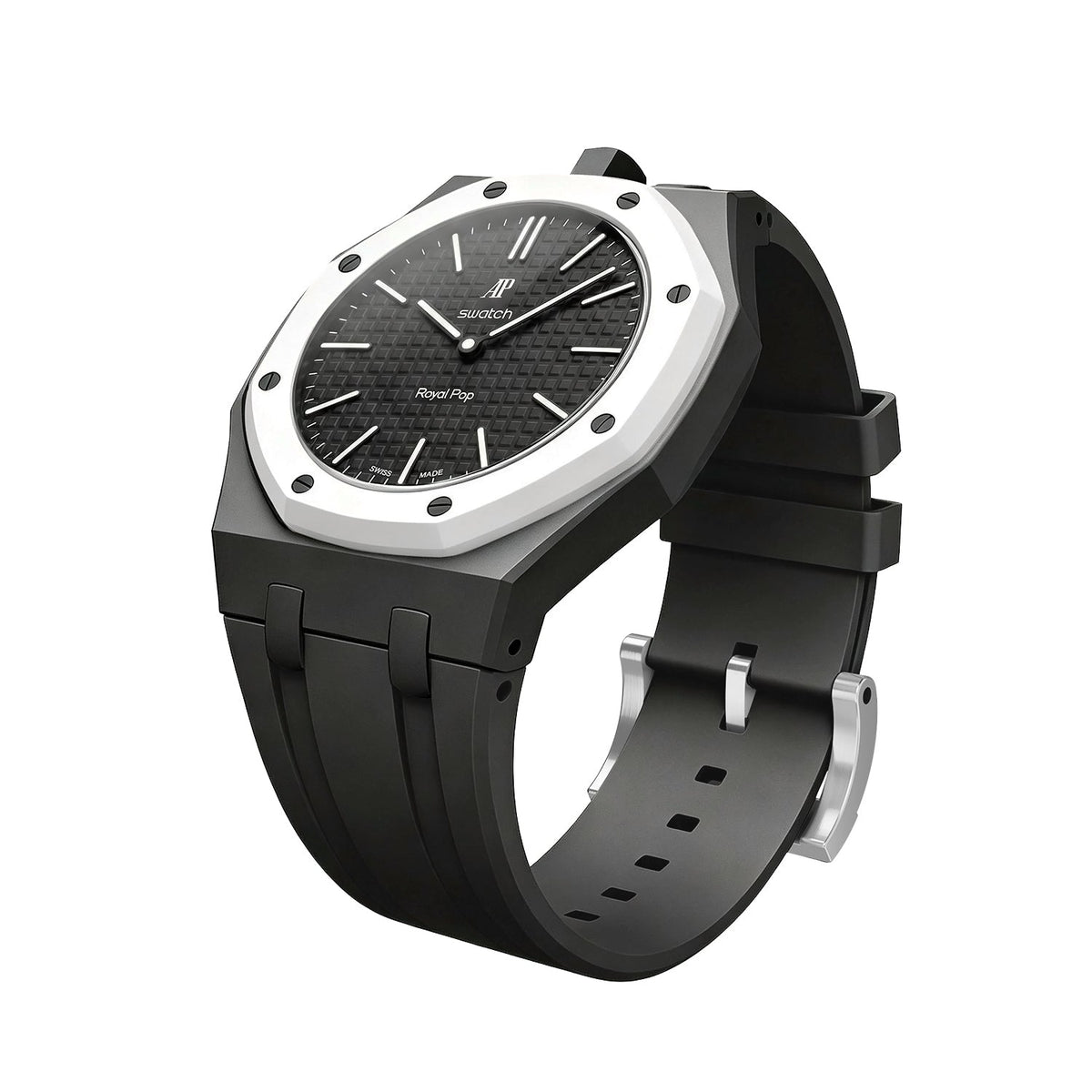 Oak Pop Exklusives schwarzes Silikonarmband
