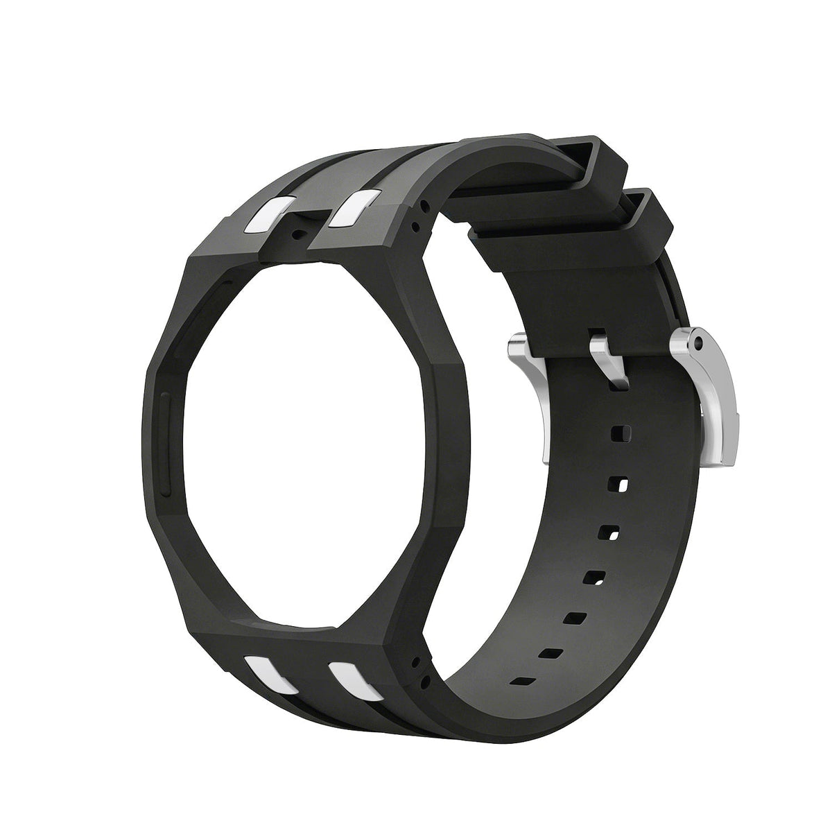 Oak Pop Exklusives Schwarz-Weißes Silikonarmband