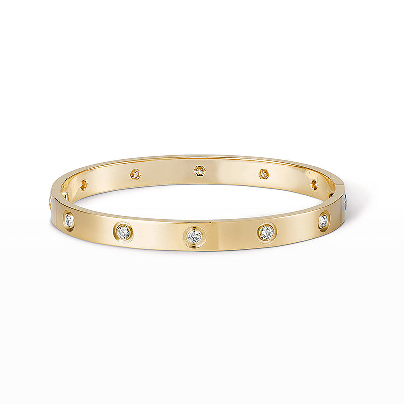 [⭐⭐JeweliWhal]LOVE ARMBAND 6,1MM 10 DIAMANTEN