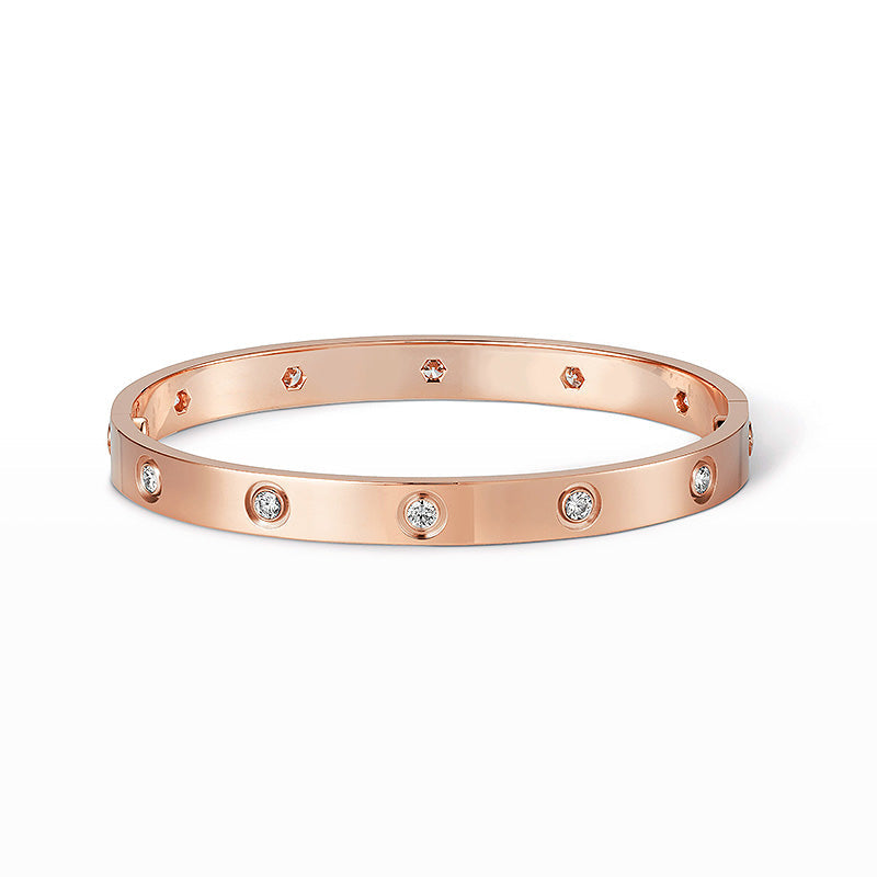 [⭐⭐JeweliWhal]LOVE ARMBAND 6,1MM 10 DIAMANTEN
