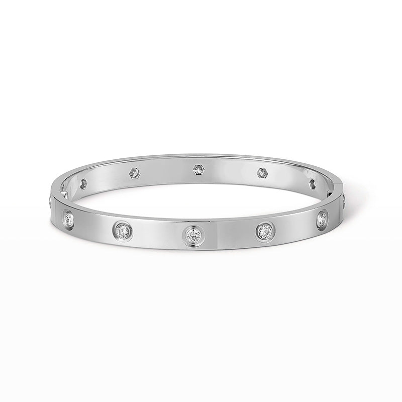 [⭐⭐JeweliWhal]LOVE ARMBAND 6,1MM 10 DIAMANTEN