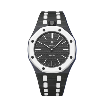 Oak Pop Exklusives schwarz-weißes Bioceramic-Armband
