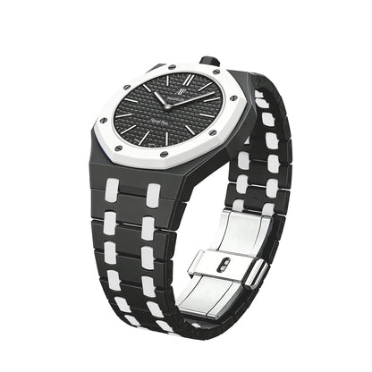 Oak Pop Exklusives schwarz-weißes Bioceramic-Armband
