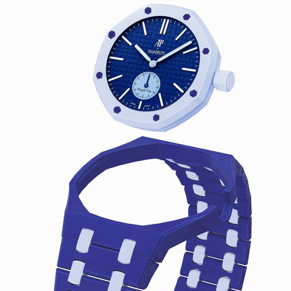 Oak Pop Exclusive Dunkelblauer und hellblauer Biokeramik-Armband
