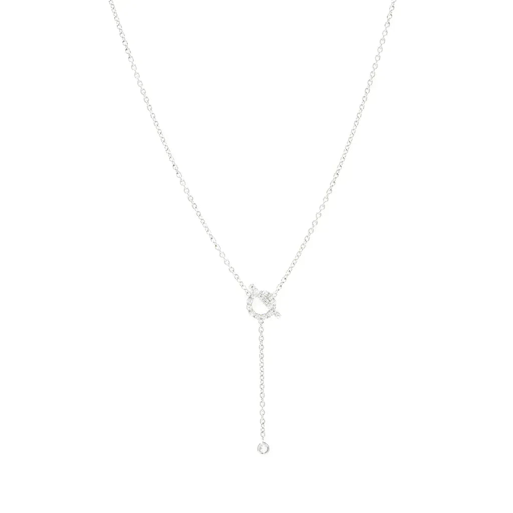 [⭐⭐JeweliWhal]FINESSE SILVER DIAMOND NECKLACE