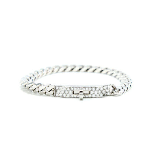 [⭐⭐JeweliWhal]KELLY CHAIN SILVER DIAMOND BRACELET