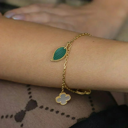 [⭐⭐JeweliWhal]GLÜCKSBRINGENDES 5-MOTIV-ARMBAND IN GOLD