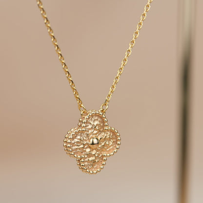 [⭐⭐JeweliWhal]CLOVER 15MM  BRONZING NECKLACE