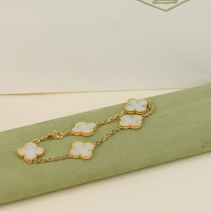 [⭐⭐JeweliWhal]CLOVER WHITE PEARL MOP 5 MOTIF BRACELET COLLECTION