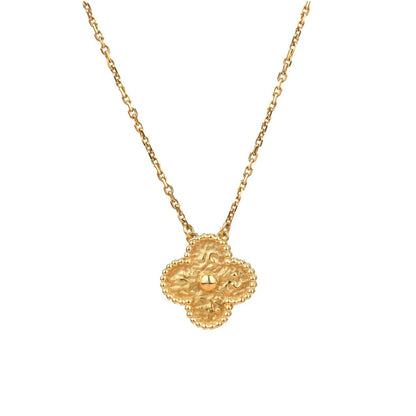 [⭐⭐JeweliWhal]CLOVER 15MM  BRONZING NECKLACE
