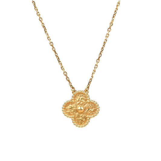 [⭐⭐JeweliWhal]CLOVER 15MM  BRONZING NECKLACE