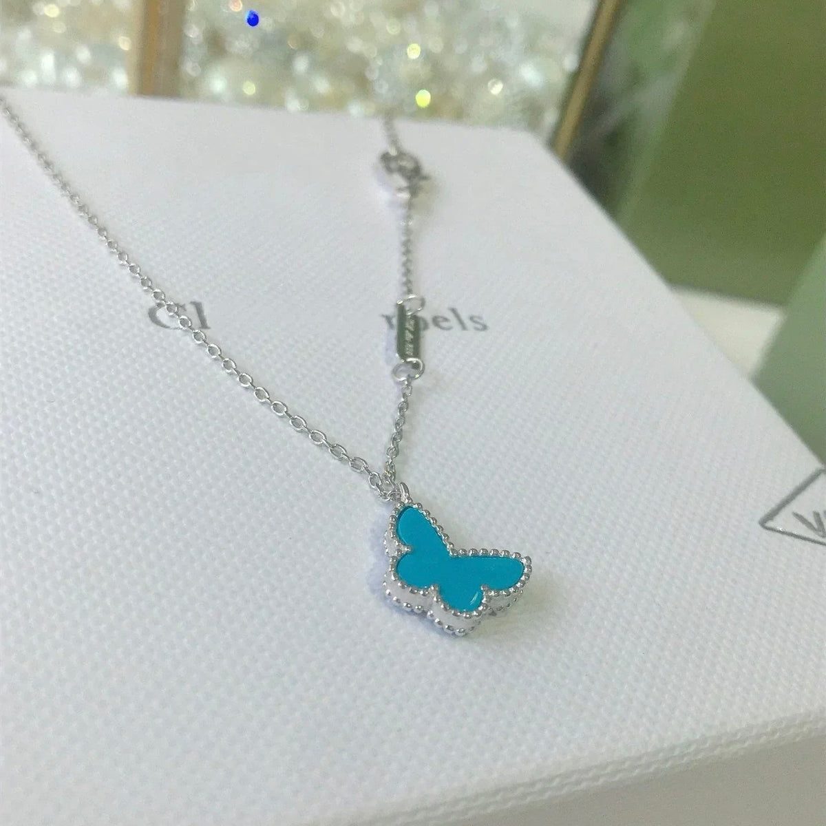 [⭐⭐JeweliWhal]SCHMETTERLING TÜRKIS SCHMETTERLING ARMBAND SILBER