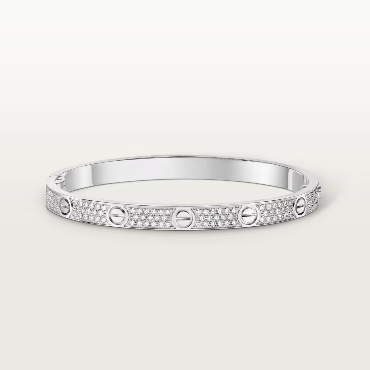 [⭐⭐JeweliWhal]LIEBESARMBAND 4,8 MM MIT DIAMANT-PAVÉ