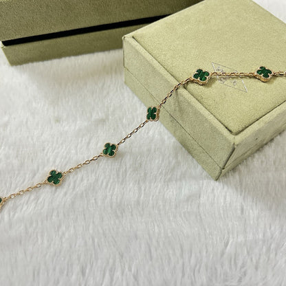 [⭐⭐JeweliWhal]CLOVER 6 MOTIF MALACHITE BRACELET