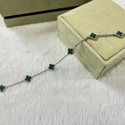 [⭐⭐JeweliWhal]CLOVER 6 MOTIF MALACHITE BRACELET