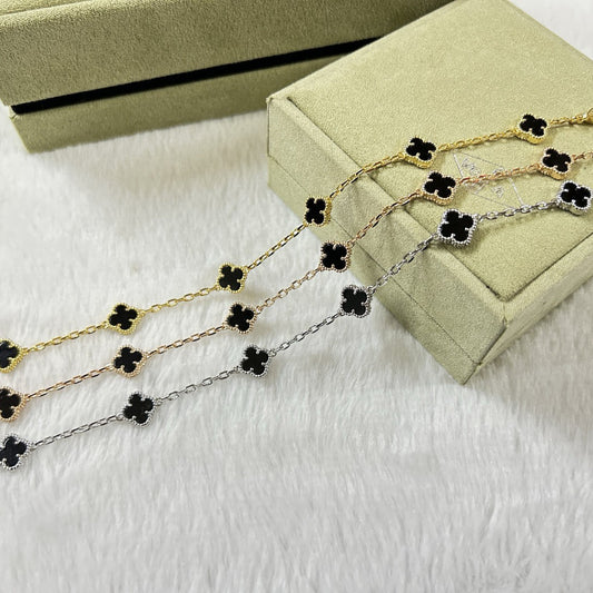 [⭐⭐JeweliWhal]CLOVER 6 MOTIF  ONYXS BRACELET