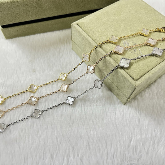 [⭐⭐JeweliWhal]CLOVER 6 MOTIF WHITE MOP BRACELET
