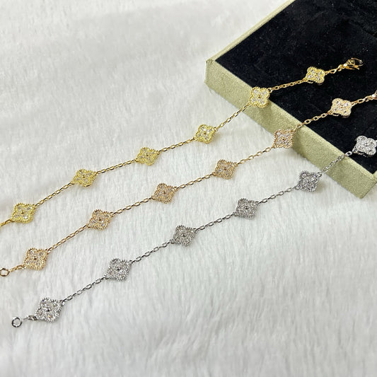 [⭐⭐JeweliWhal]CLOVER 6 MOTIF DIAMOND BRACELET