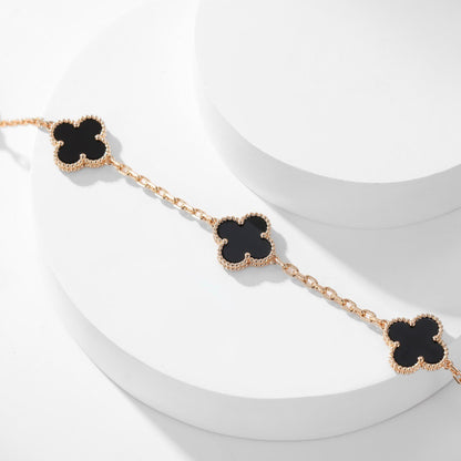 [⭐⭐JeweliWhal]CLOVER 10 MOTIVE ONYX-HALSKETTE