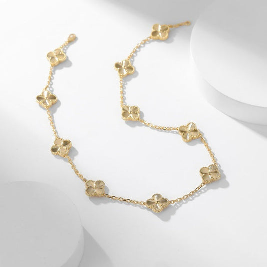 [⭐⭐JeweliWhal]CLOVER 10 MOTIFS LASER NECKLACE