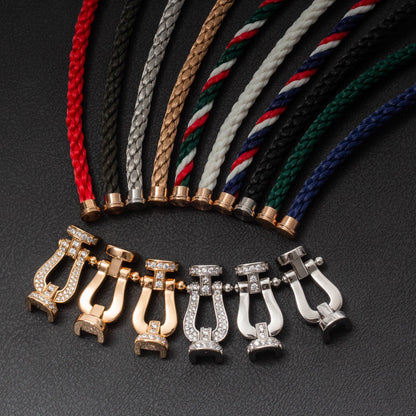 [⭐⭐JeweliWhal]FORCE GROSSES HUFEISEN HALB-DIAMANT ARMBAND ROSÉGOLD