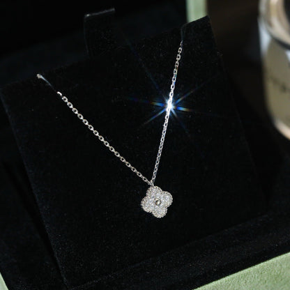 [⭐⭐JeweliWhal]CLOVER MINI 9,5MM DIAMANT-HALSKETTE MIT ANHÄNGER