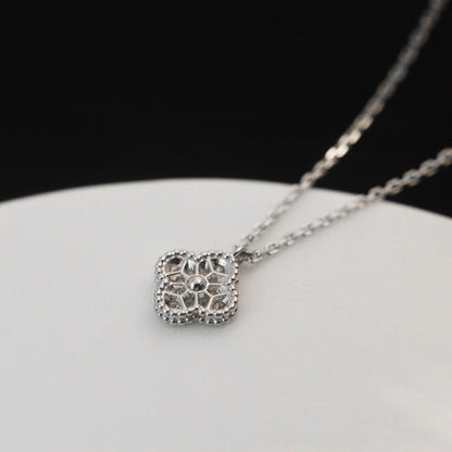 [⭐⭐JeweliWhal]CLOVER MINI 9,5MM DIAMANT-HALSKETTE MIT ANHÄNGER