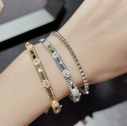 [⭐⭐JeweliWhal]CLOVER BRACELET 4MM DIAMONDS