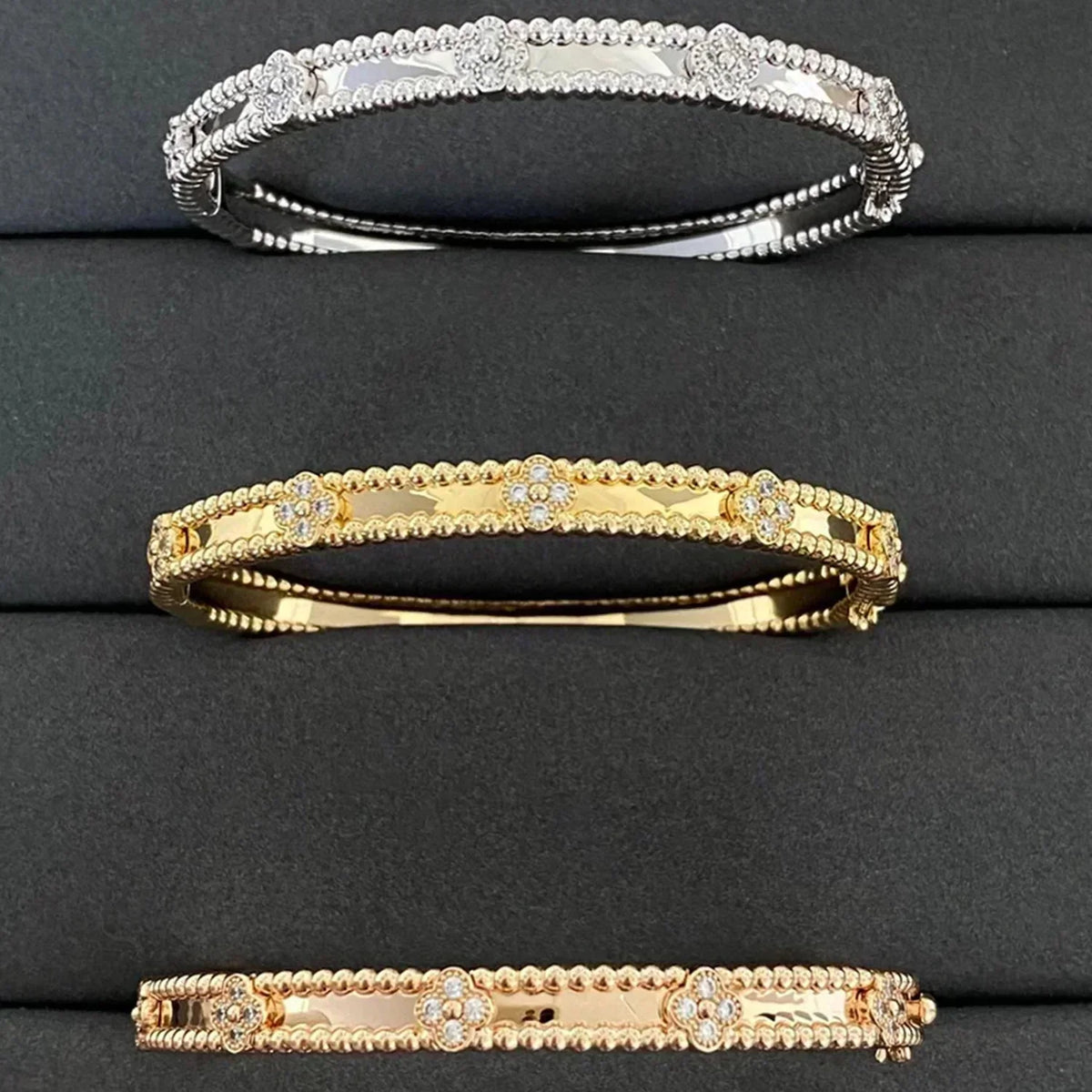[⭐⭐JeweliWhal]CLOVER BRACELET 4MM DIAMONDS