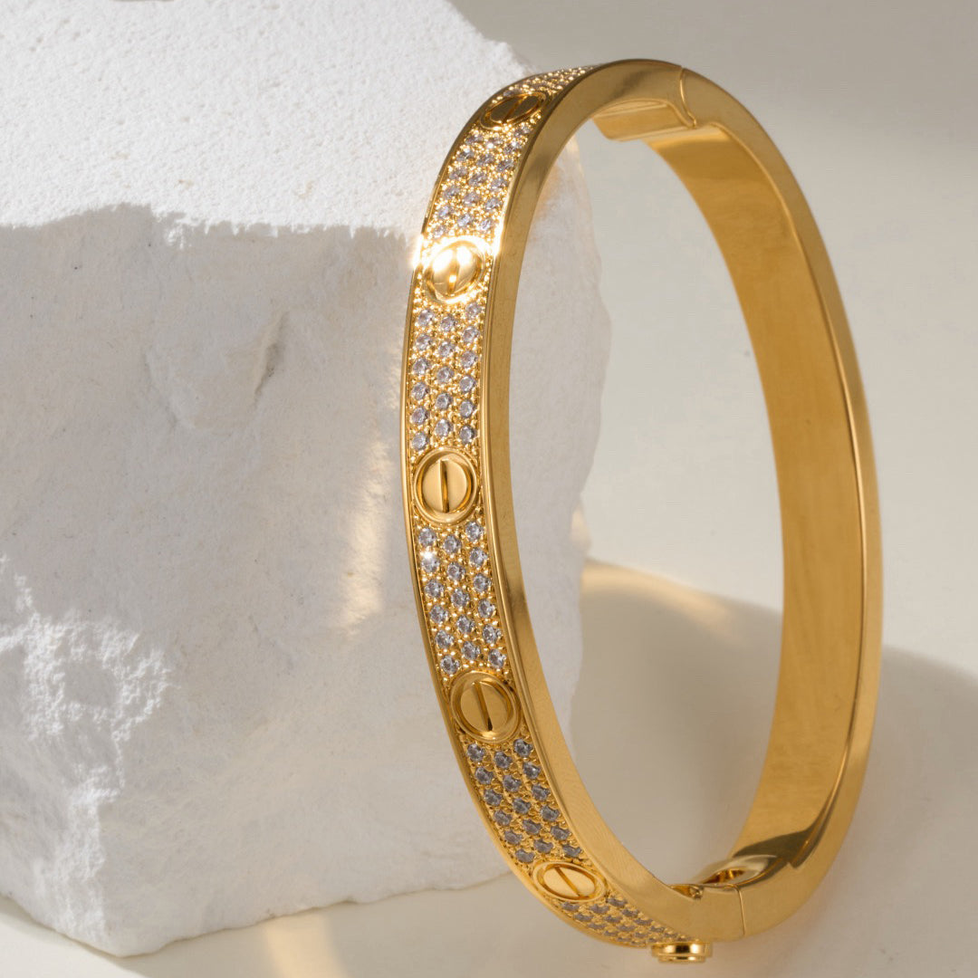 [⭐⭐JeweliWhal]LIEBESARMBAND 6,1 MM MIT DIAMANT-PAVÉ