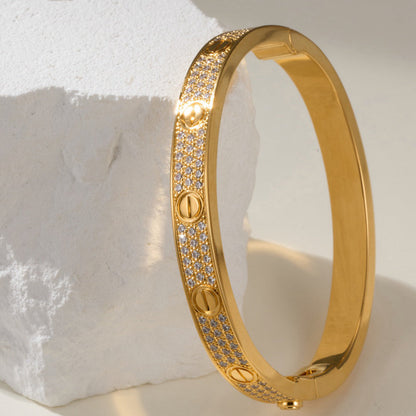 [⭐⭐JeweliWhal]LIEBESARMBAND 6,1 MM MIT DIAMANT-PAVÉ