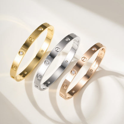 [⭐⭐JeweliWhal]LIEBESARMBAND 6,1 MM 4 DIAMANTEN