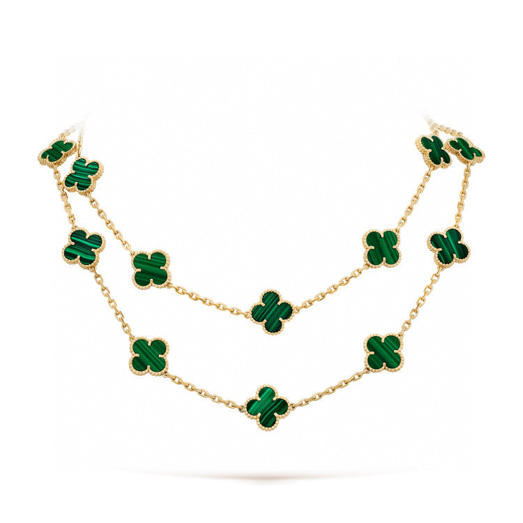 [⭐⭐JeweliWhal]CLOVER 20 MOTIFS MALACHITE GOLD