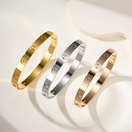 [⭐⭐JeweliWhal]LOVE BRACELET 6.1MM NO DIAMONDS
