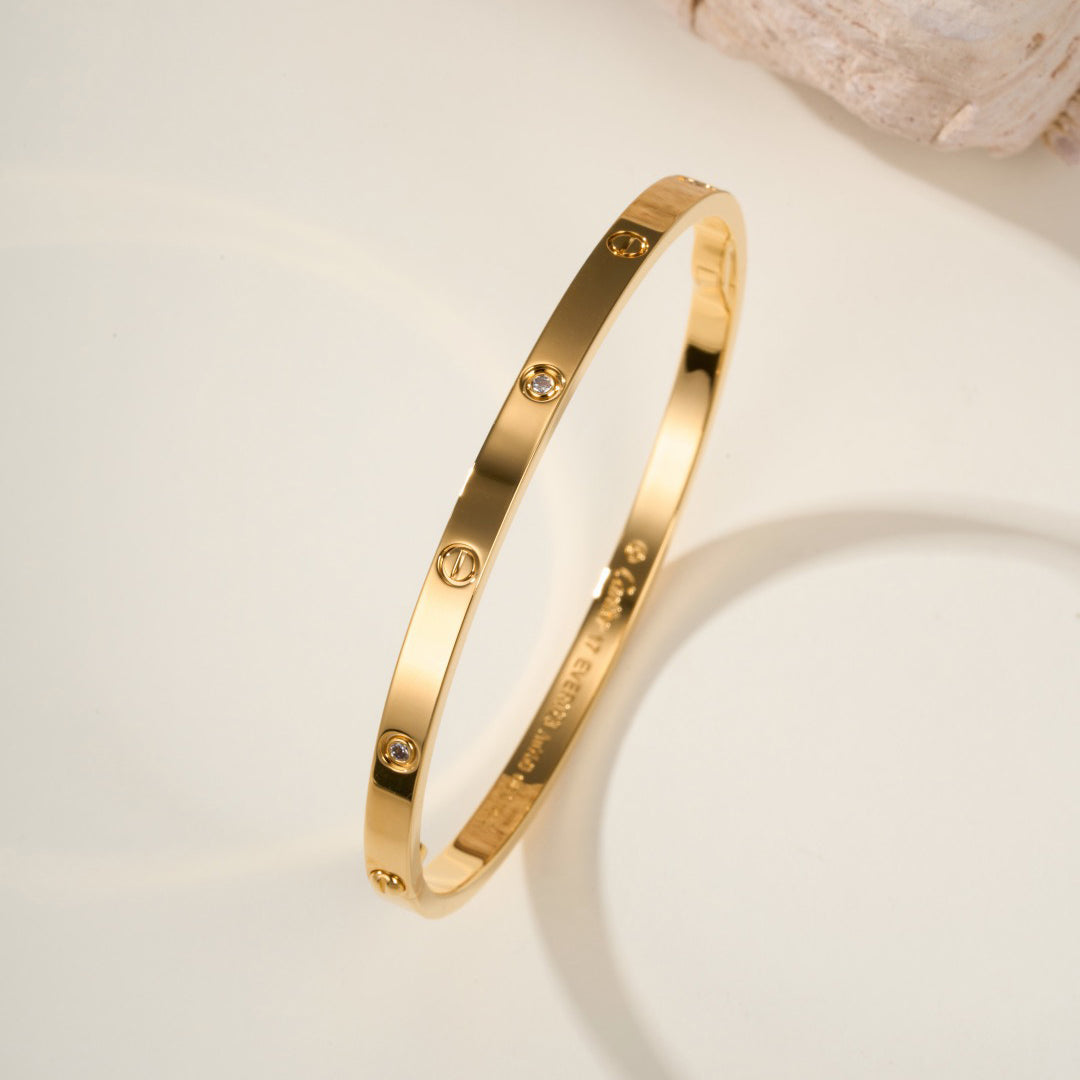 [⭐⭐JeweliWhal]LOVE ARMBAND 3,65 MM 6 DIAMANTEN