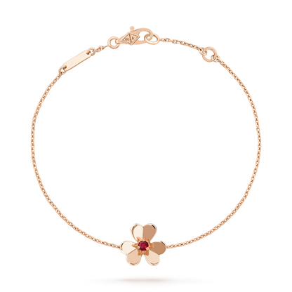 [⭐⭐JeweliWhal]FRIVOLE GOLD BLUMEN ARMBAND ROSA MALACHIT