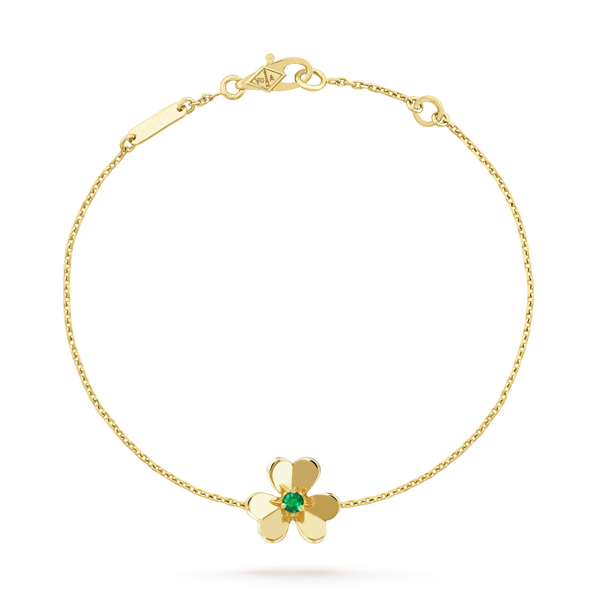 [⭐⭐JeweliWhal]FRIVOLE GOLD BLUMEN ARMBAND ROSA MALACHIT
