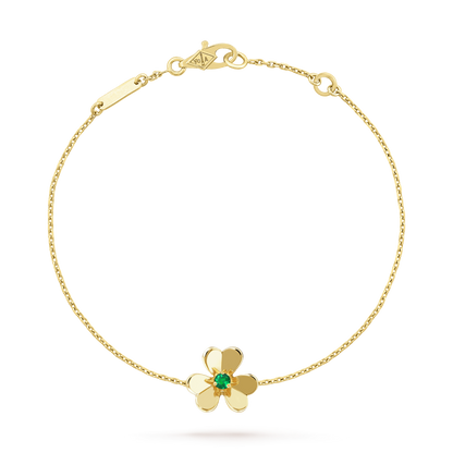 [⭐⭐JeweliWhal]FRIVOLE GOLD BLUMEN ARMBAND ROSA MALACHIT