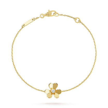 [⭐⭐JeweliWhal]FRIVOLE GOLD BLUMEN ARMBAND ROSA MALACHIT
