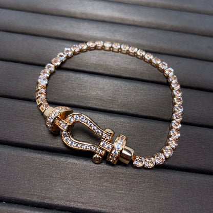 [⭐⭐JeweliWhal]FORCE  HORSESHOE  DIAMOND TENNIS BRACELET