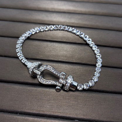[⭐⭐JeweliWhal]FORCE  HORSESHOE  DIAMOND TENNIS BRACELET